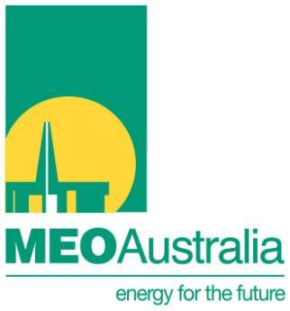 MEO Australia Limited ABN 43 066 447 952 Level 23 Tel: +61 3 8625 6000 500 Collins Street Fax: +61 3 9614 0660 Melbourne Victoria 3000 Email: admin@meoaustralia.com.au Australia Website: www.