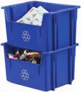 recyclables and nests when empty > Manufactured in 50% recycled material > Ideal for multi-residential use Specifications All dimensions in inches unless specified.