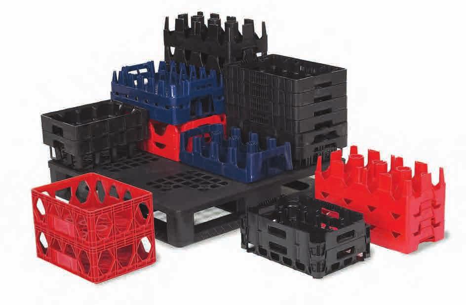 All crates are fully compatible with the most popular crates and pallets in use today. Designed for 12oz, 16oz, 16.9oz, 20oz, 24oz, 1L, 1.25L 1.