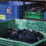dunnage >> Ease of cleaning >> Availability in industry standard footprints >> Protected areas for labels and RFID tags >> Greater ergonomics than