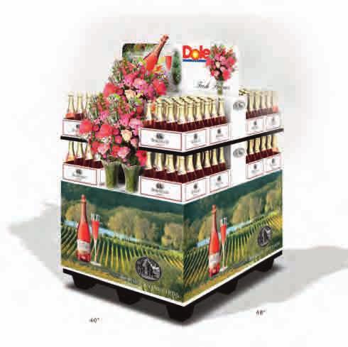 RETAIL DISPLAY PALLETS Big Box Electronics Appliance Grocery ORBIS all-plastic display pallets are available in a variety of footprints and accommodate a wide range of POP displays and structures.