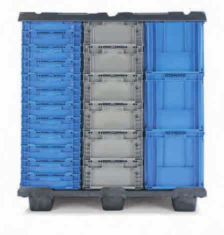 With static load capacities up to 30,000 lbs, these pallets are ideal for stack loading, conveying systems, distribution and static storage.
