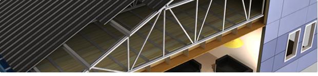 The spanning truss is manufactured off-site and delivered to be installed by our experienced roofing contractors.