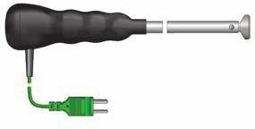 For hand held type T thermocouple probes, replace the third digit (3) of the with the number 7 Interchangeable Probe Handle & plug-mounted type K thermocouple probes This reduced tip, waterproof,
