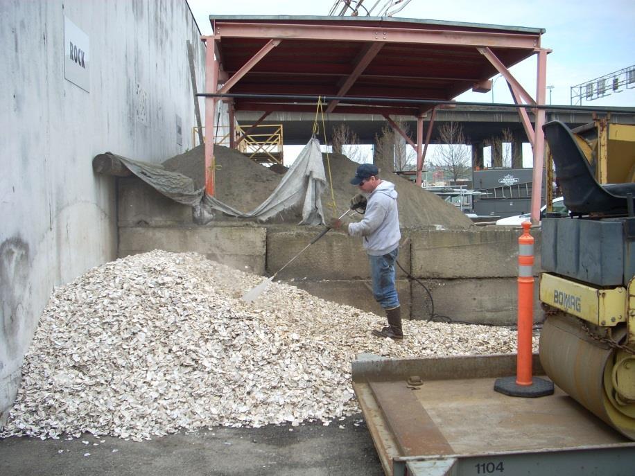 Catch basins were filled with Oyster shells.