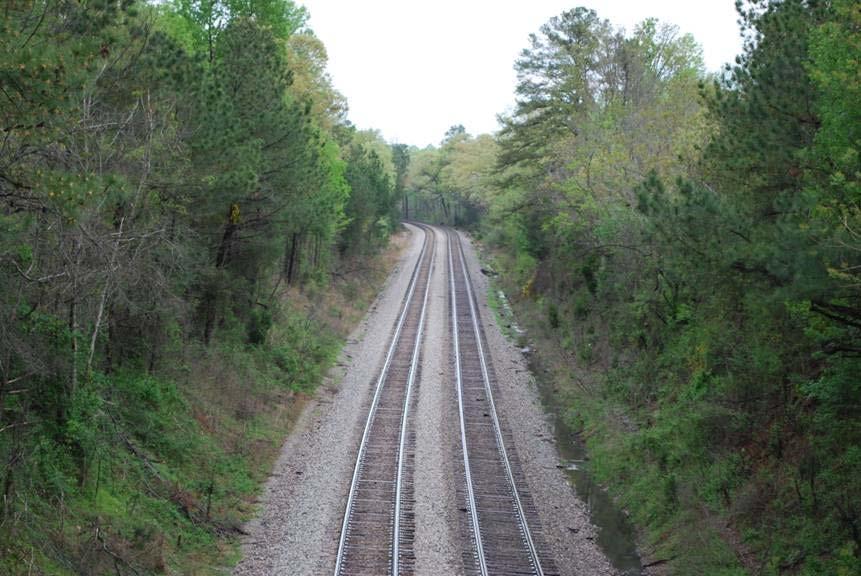 single track near Williamsburg with limiting track