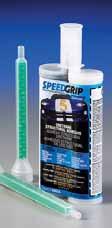 SpeedGrip 5 minutes #636425-04616 Two-part urethane (1:1) adhesive used for structural and cosmetic repairs of all plastic bumpers, bumper tabs, emblems, door trims, interior and exterior plastic