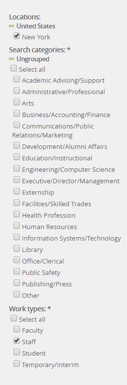 STEP 5: Classifying Search Categories and Work Types These are *Mandatory fields By checking the boxes in