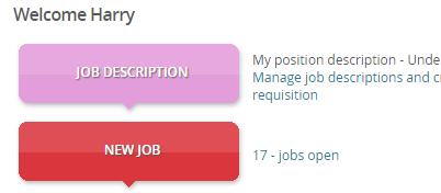 Reviewing Applicants *Contingent on permissions and team settings* STEP 1: In the New Job bubble, click the jobs open link.