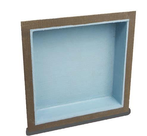 (10mm in thickness) Compatible with waterproof membranes Showerwell 5-year warranty Shower Niche Installation Step 1 Ensure framing and nogs suit the niche size.
