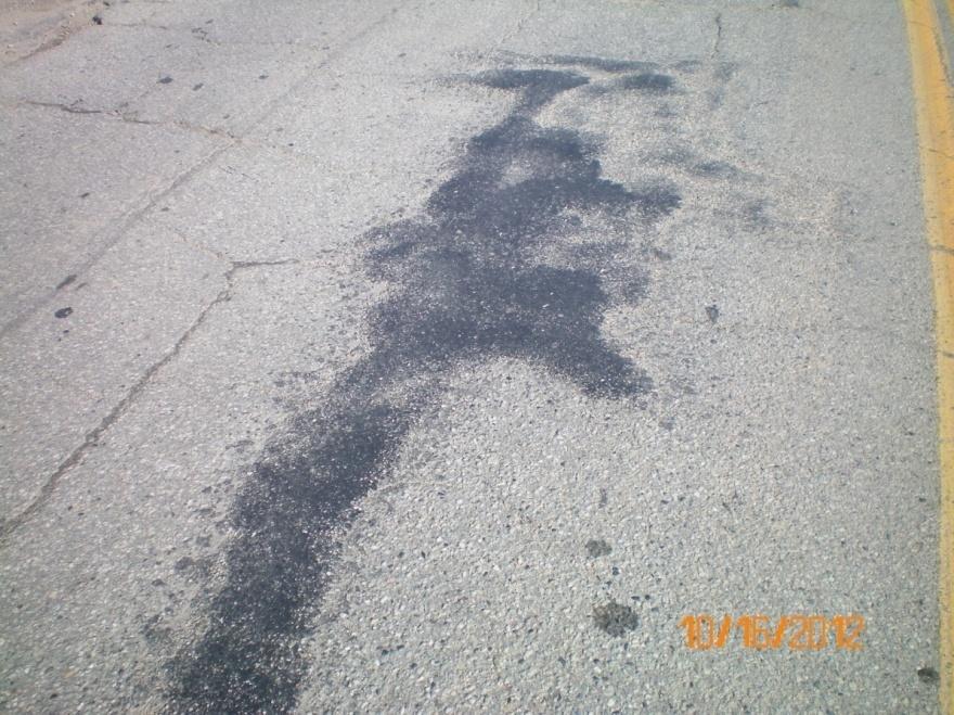 Flushing Flushing is excess asphalt on the surface caused by a poor initial asphalt mix design or by paving or seal coating