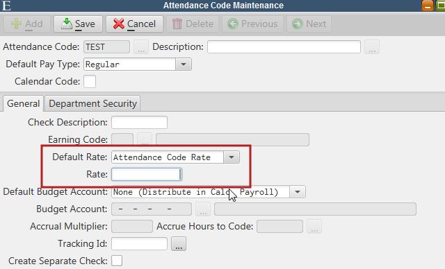 Attendance Codes Attendance Codes Several new features have been added to the Attendance Code Maintenance.