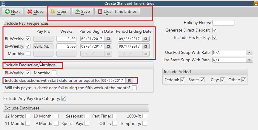 Create Time Entries and Attendance Import Create Time Entries and Attendance Import Several enhancements have been made to the Create Standard Time Entries Routine and Attendance Import.