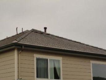 Roof was covered with concrete tile.