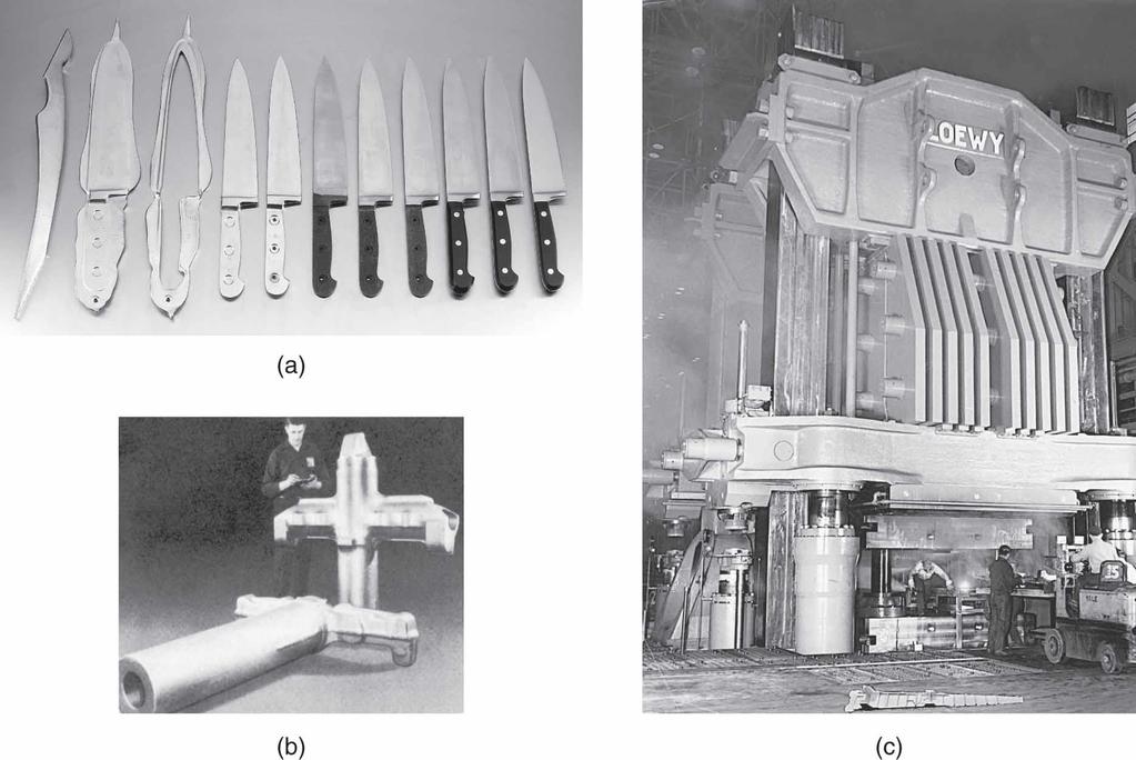 Metal-Forging Illustration of the steps involved in forging a knife.