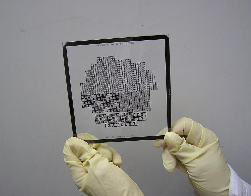 Photograph of a Photolithography Mask Glass