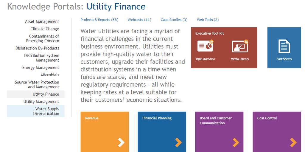 Finance Knowledge Portal 2017 Water