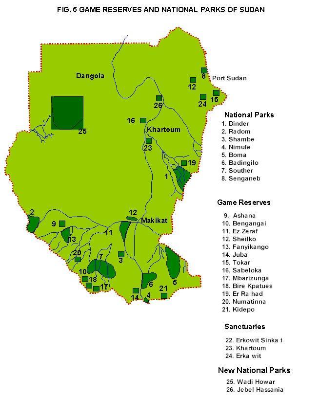 Wildlife Areas (National Parks, Game Reserves and Sanctuaries) Protected