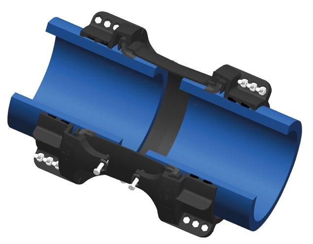AquaFast Large Diameter Couplings & Flange Adaptors 355mm to 450mm Product Design Benefits Innovative Gripping An enhanced gripping mechanism