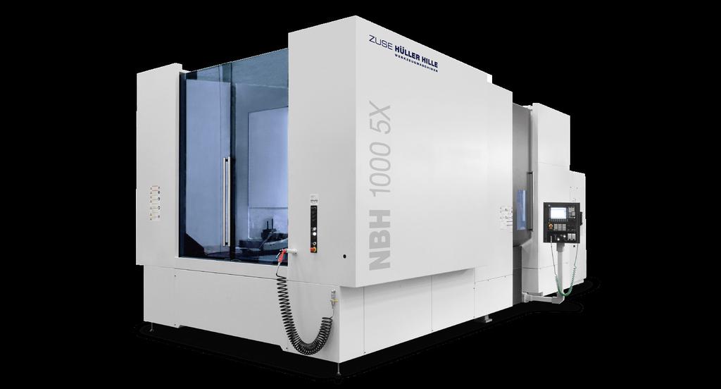 NBH 1000 5X 5-AXIS MACHINING WITH TILT HEAD The NBH 1000 5X for 5-axis machining can be equipped