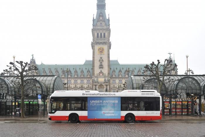 Hamburg, Germany: HyFleet - 2003: 9 fuel cell buses - 2011: New generation of fuel cell hybrid buses, - consumption: 8 kg hydrogen/100 km;