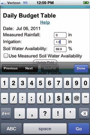 Soil Water Chart The soil water chart (Figure
