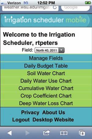 in the Daily Budget Table. Start viewing the results in the Soil Water Chart. The other charts will help you understand the various inputs and view season totals.