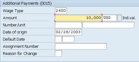 Enter the transaction PA30 On the UK Payroll Data Tab, select Additional Payments (0015) Select the create icon Select
