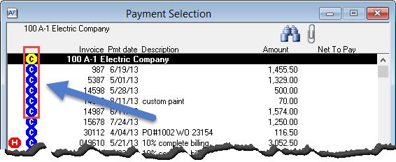 Select invoices to