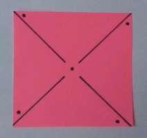 Then, mark the center of the squares with a dot, and draw an additional dot at each of the