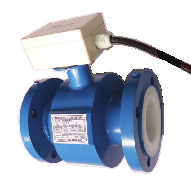 with GPRS Wireless Remote Type The SpireMag series MAG888-DC flowmeter is a battery-powered
