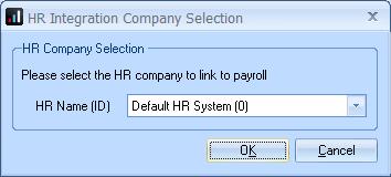 Tick Show Password if you want to confirm what you have entered 5. Click OK 6. If you only have one company in HR, the company will automatically link 7.