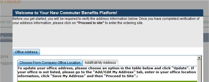 11. Select your work place in the Welcome to Your New Commuter Benefits Platform. 12.