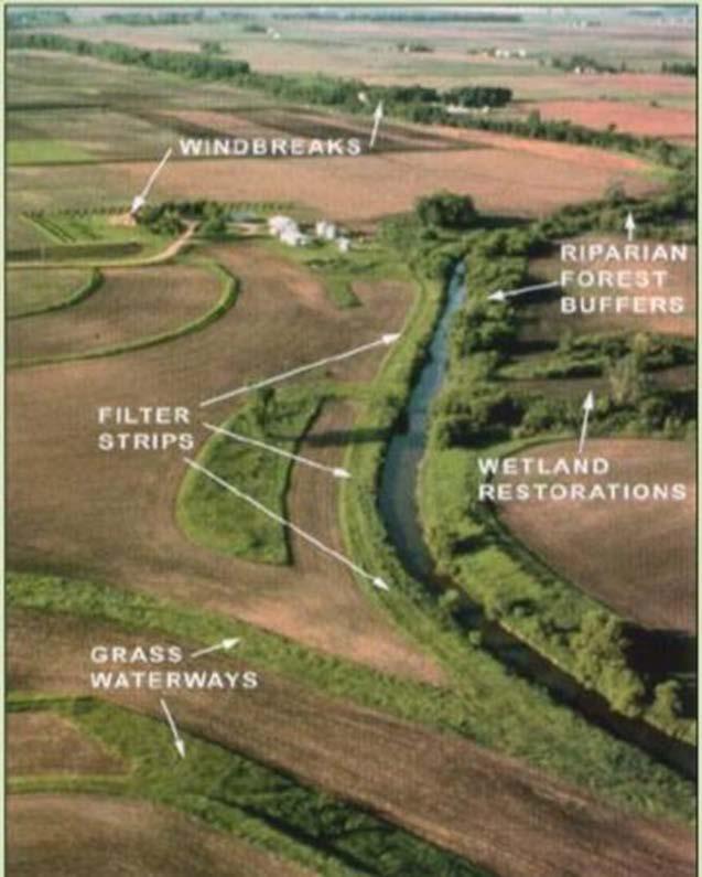 Conservation Effects Assessment Project (CEAP) - Cropland National Assessment Conservation programs/practices on landscape in US to increase agricultural production, control soil erosion and nutrient
