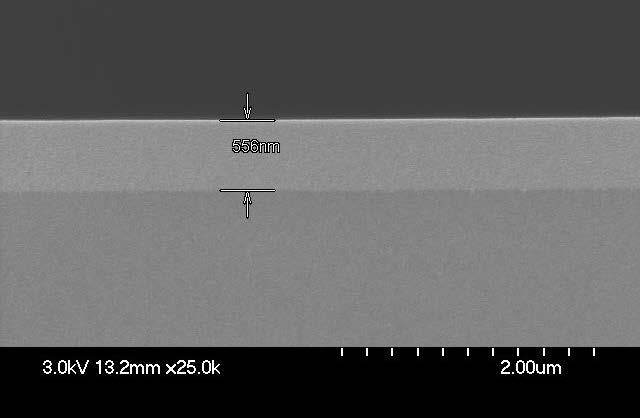 Layer microstructure Amorphous 1020 nm of Bi2Dy1Fe4Ga1O12 on Corning7059 glass substrate.