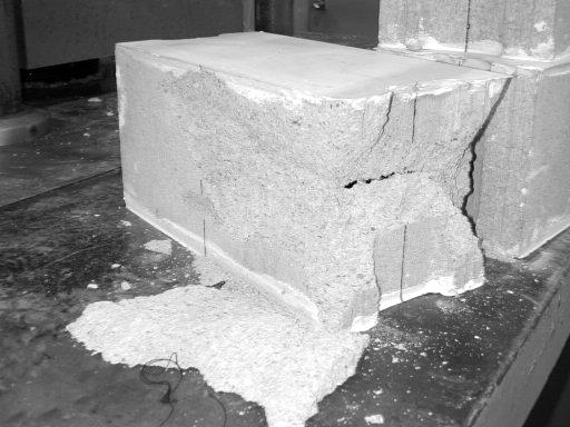 (a) Full-scale (b) Half-scale Figure 2 - Failure modes of units Mortar and Grout Type S Portland cement-lime mortar was used to construct assemblages.