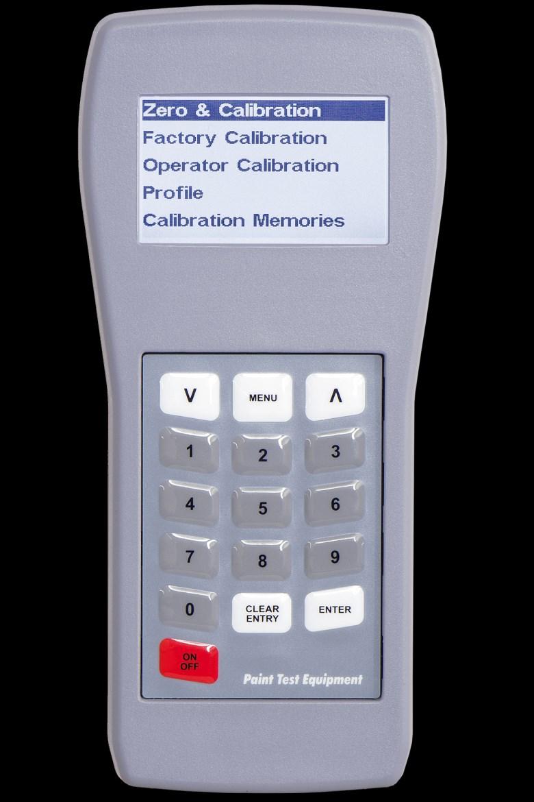 Coating Thickness Meter Operation Calibration Menu Functions Calibration of the Coating Thickness Meter can be checked at any time by using the Calibration Foils and Zero Disks supplied.
