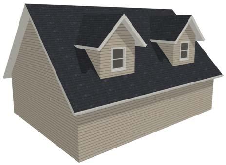 Home Designer Suite 2019 User s Guide 9. Create a 3D view to see how the roof and dormers look now.