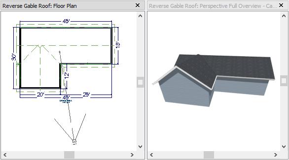 Home Designer Suite 2019 User s Guide 2. Open the lower portion of the wall for specification and on the ROOF panel of the Wall Specification dialog, clear the Full Gable Wall checkbox and click OK.