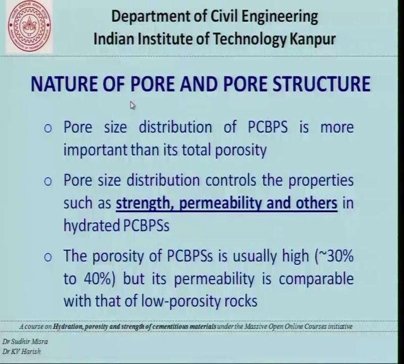 (Refer Slide Time: 34:55) Now, coming on to the next topics to understand the relationship between permeability and porosity, one should know the nature of pores and pores structure that exists in