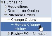 The regular view of a PO (Purchasing > Purchase Orders > Review PO Info > Purchase Orders) incorporates all changes that have occurred to date.