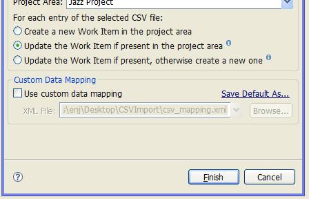 custom XML mappings Allows for work items to be