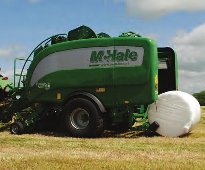 MCHALE PATENTED TIP ROLLER The McHale Fusion Vario can wrap bales from 1.1 metres up to 1.