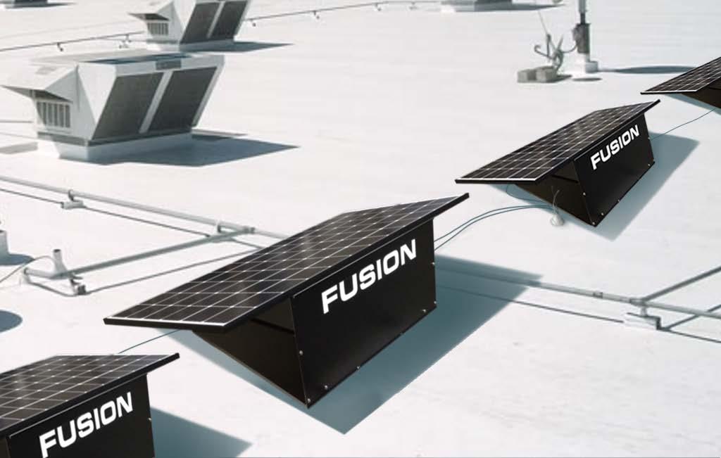 FUSION Big Light - Little Hole An array of 4 FUSION Solar Panels can use one small boot to bring
