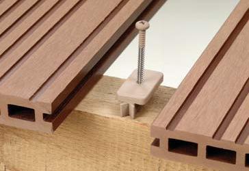 The Below Surface fixings also automatically space the correct gap between each board for that