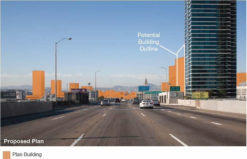 Central SoMa Plan EIR Revisions Arising From Zoning Changes at Second and Harrison Streets May 2, 2018 freeway; however, assuming setbacks as described above, the building could appear slightly
