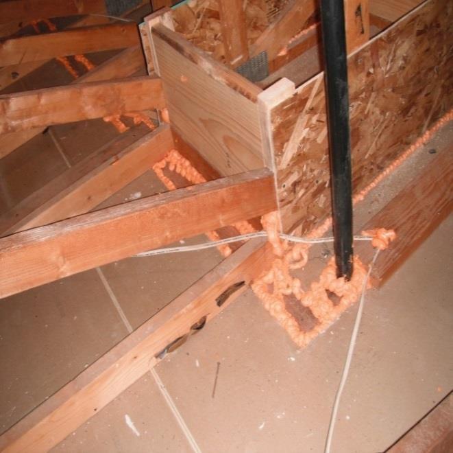 Insulation dam Attic access panels and drop-down stairs equipped with a durable R-10 insulated cover that is