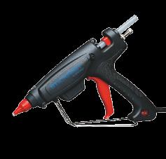 Dispenses 12mm hot melt up to 33g/min With power-on LED light display Comfortable grip and long trigger for added operator comfort Stick Size: 12 mm SL120 251389 1 The SL300 Glue gun uses 12mm glue