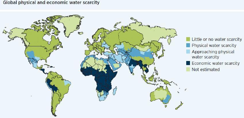 in front of globalization and liberalization. Water scarcity Climate change.
