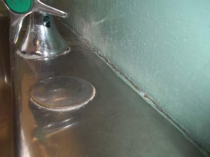 of sink area View of